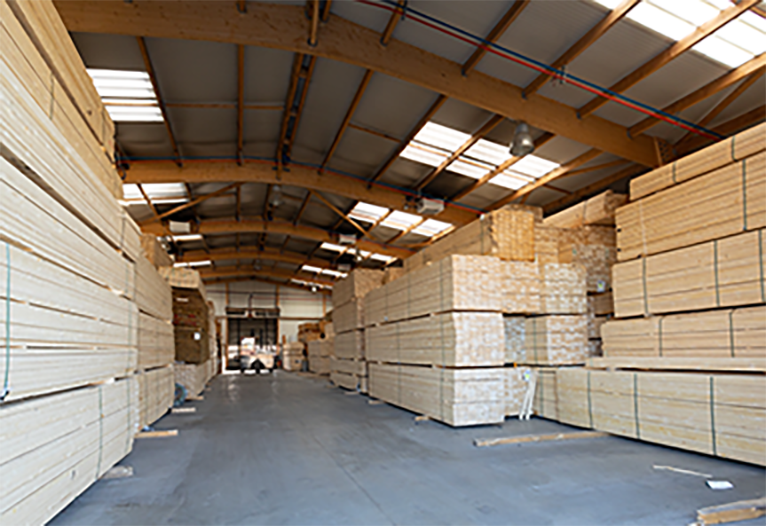 stockage usine bois james