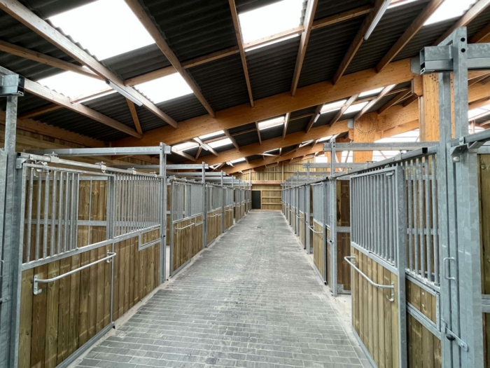 batiment chevaux bois lamelle colle