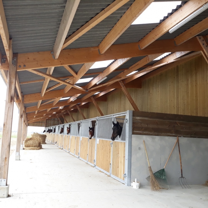 ecurie et box structure bois lamelle colle James