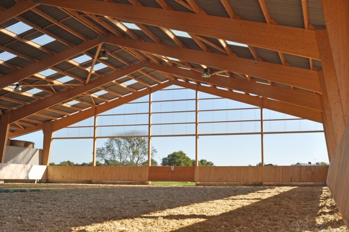 batiment manege equestre structure bois lamelle colle