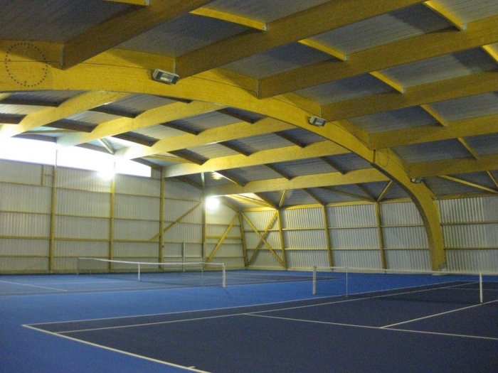 courts de tennis structure bois lamellé collé