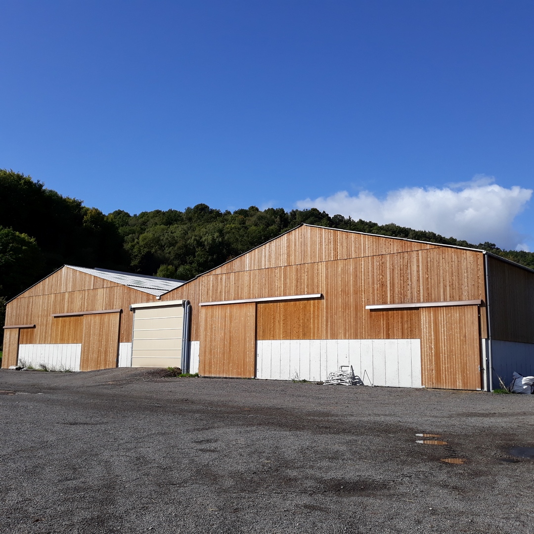 Hangar agricole, Bâtiment de stockage - Bois lamellé-collé