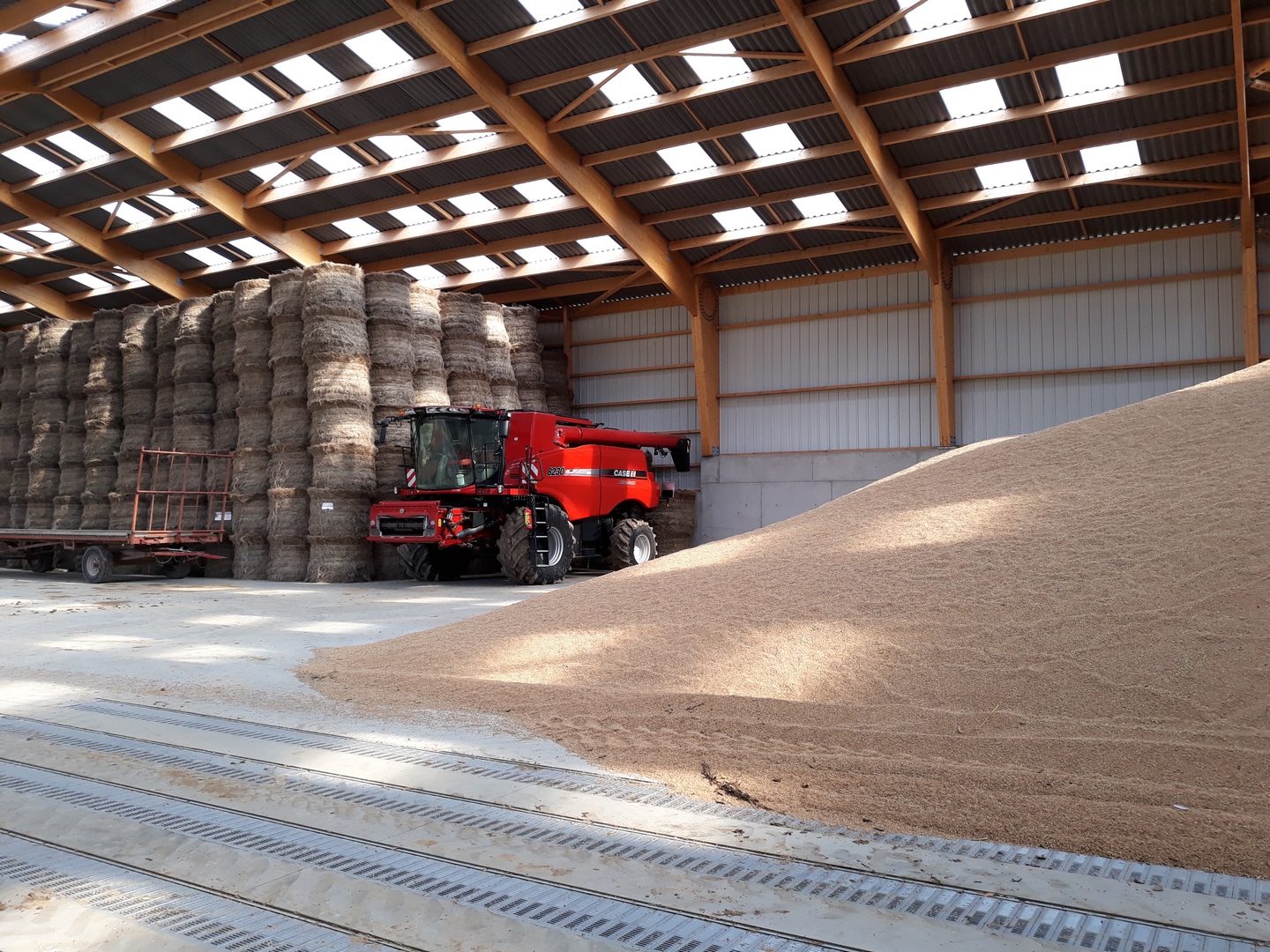 Hangar agricole, Bâtiment de stockage - Bois lamellé-collé