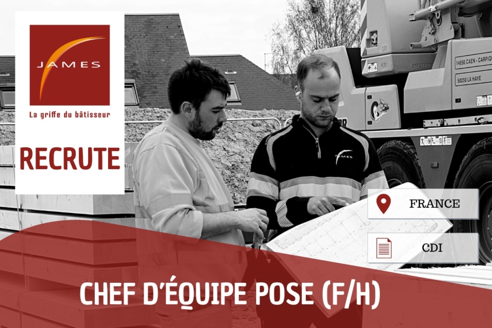 emploi chef equipe pose james